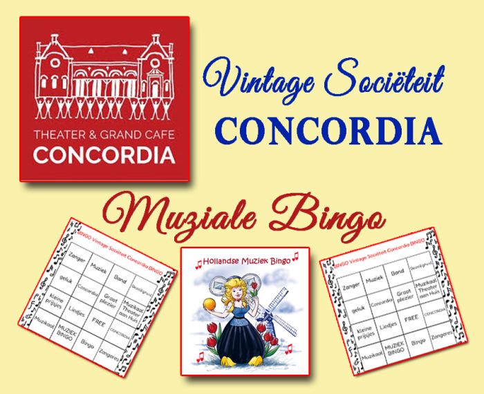 Vintage Sociëteit Concordia: Muziekbingo met leuke prijsjes