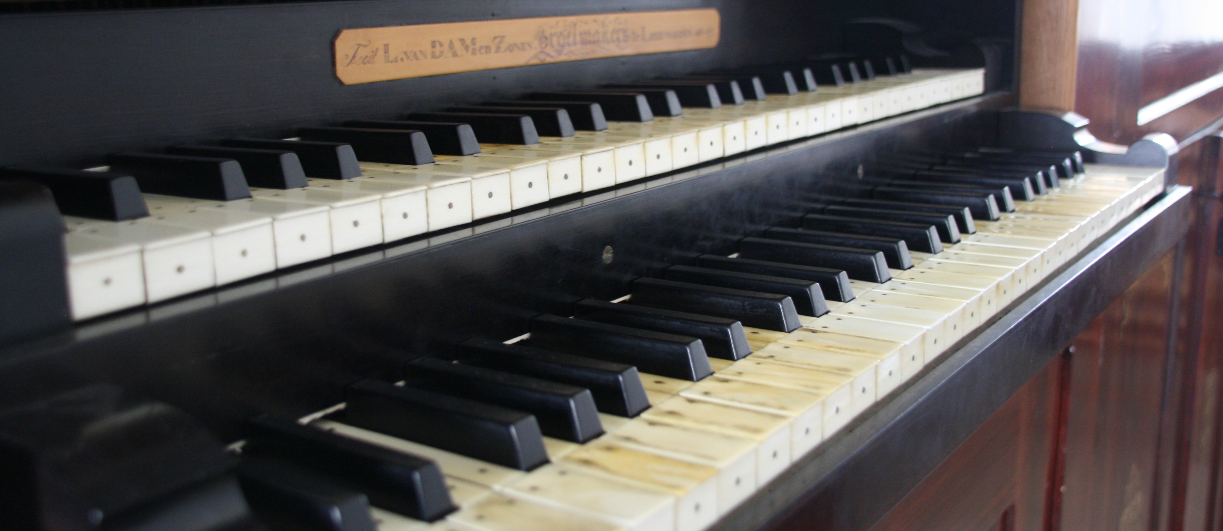 Klavier van het orgel in de Hervormde Kerk in Haastrecht